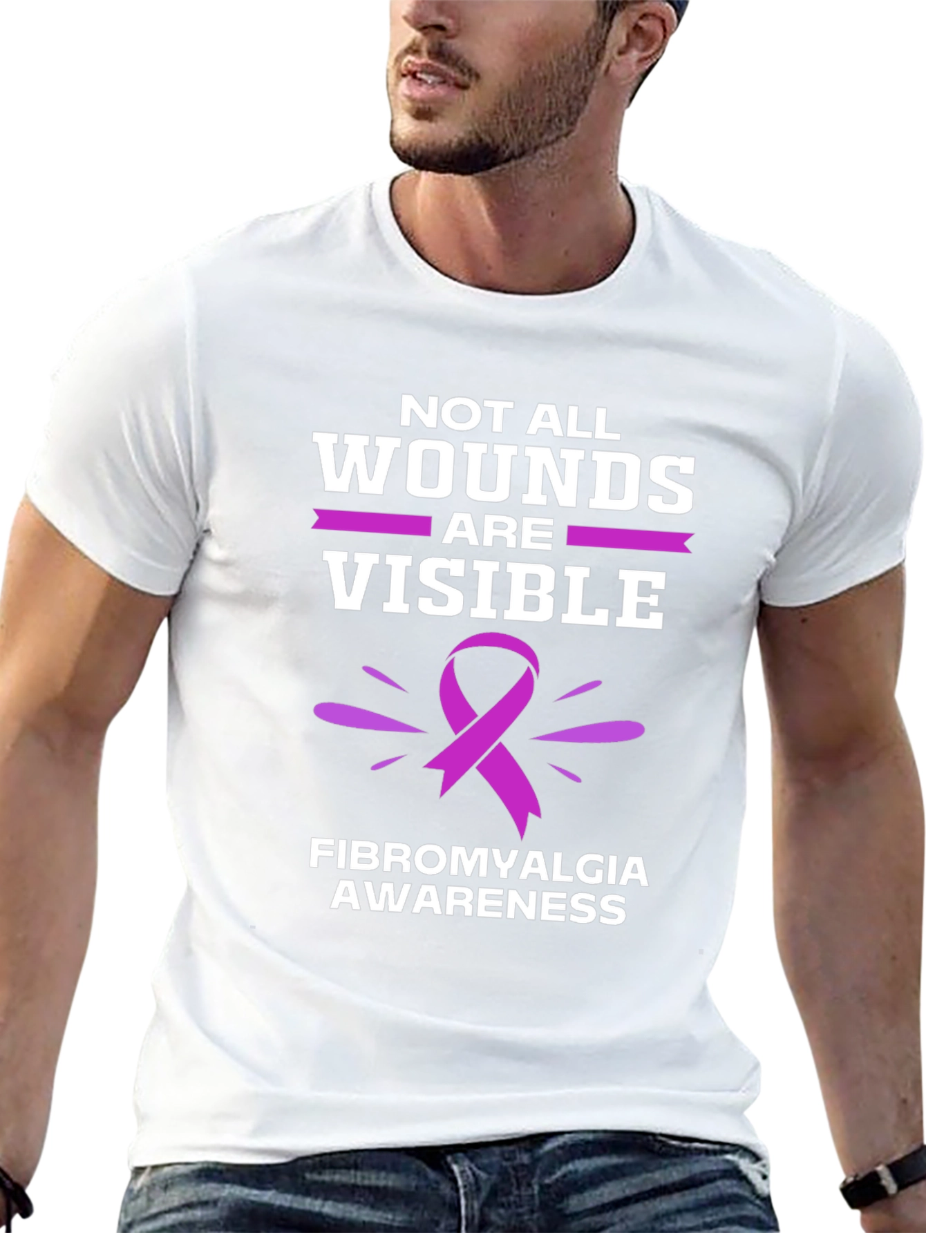Fibromyalgia Awareness T-Shirt - Not All Wounds Are Visible