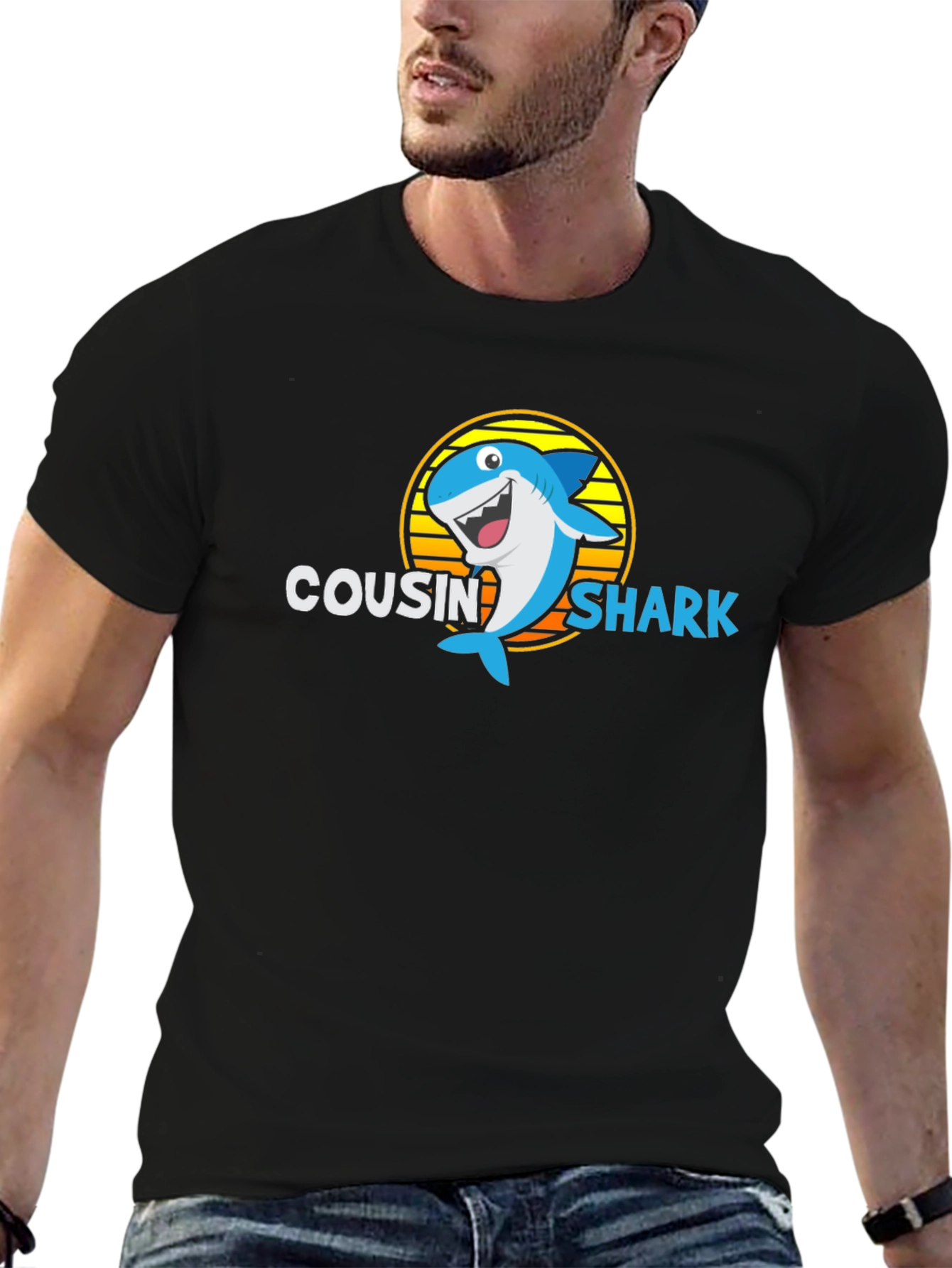 Cousin Shark Graphic Tee - Family Matching T-Shirt