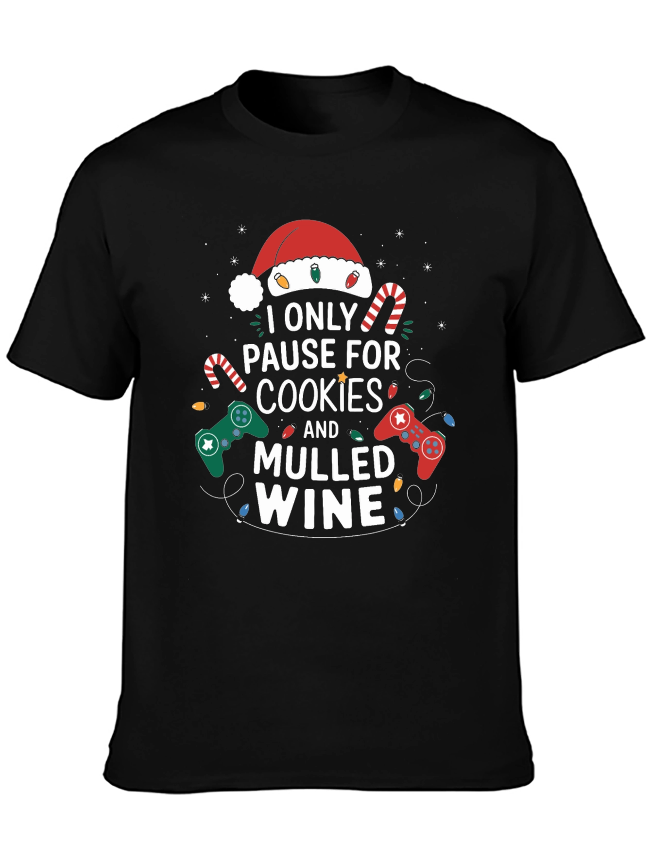 Gamer Christmas T-Shirt: Cookies & Mulled Wine