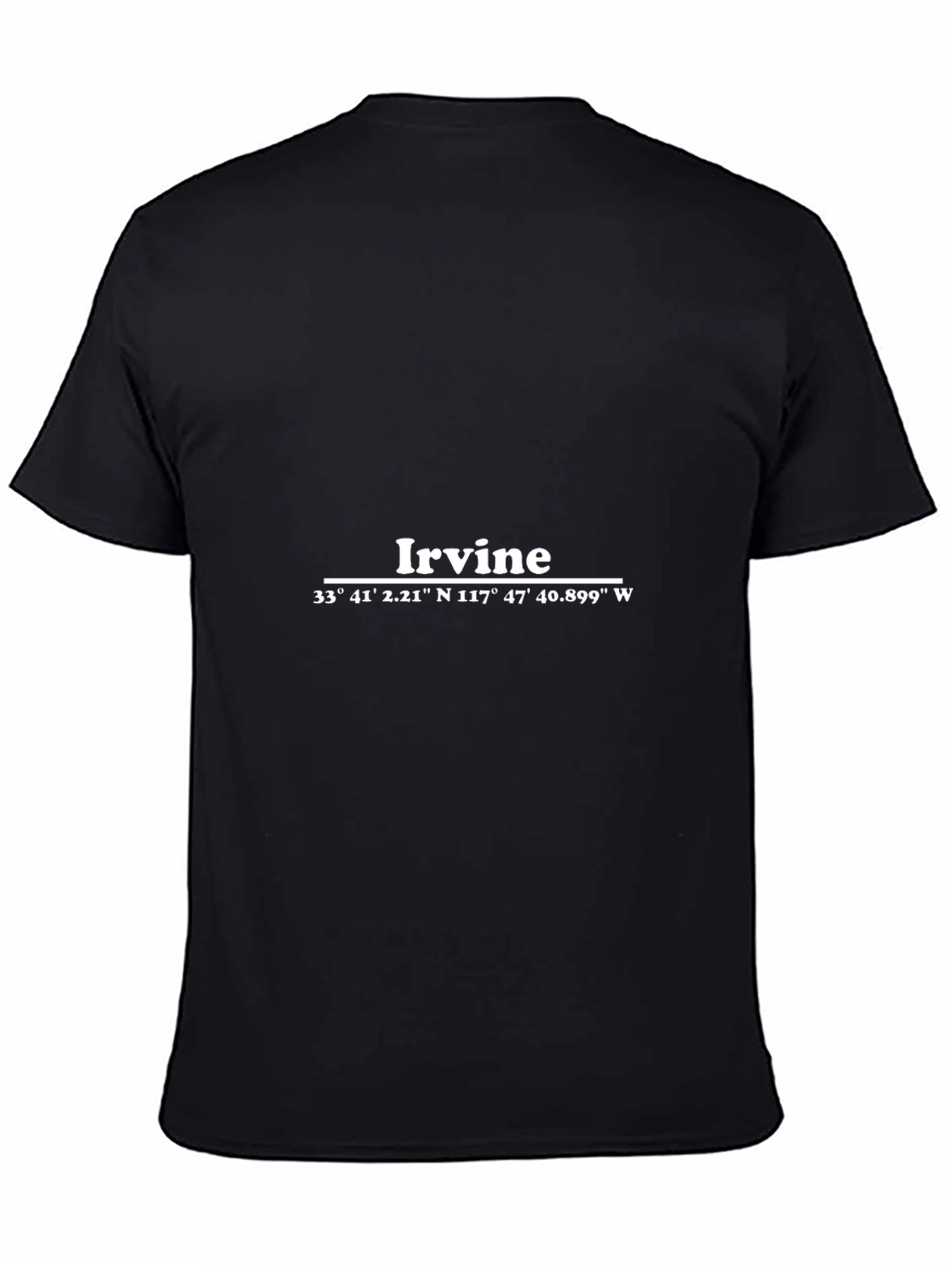 Irvine Coordinates Graphic Black T-Shirt