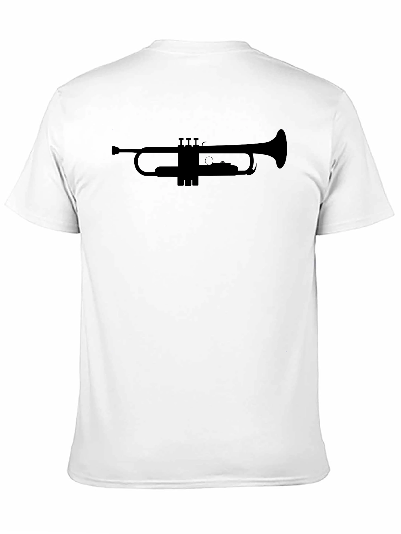 Black Trumpet Silhouette T-Shirt - Music Lover Tee