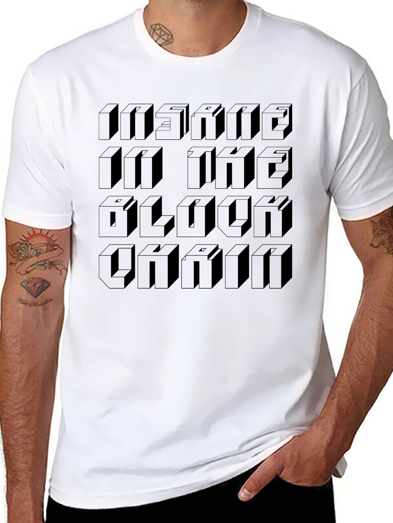 Insane in the Block Chain Graphic Tee