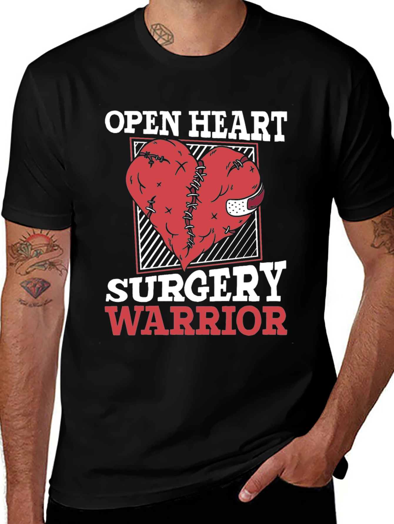 Open Heart Surgery Warrior Graphic Tee