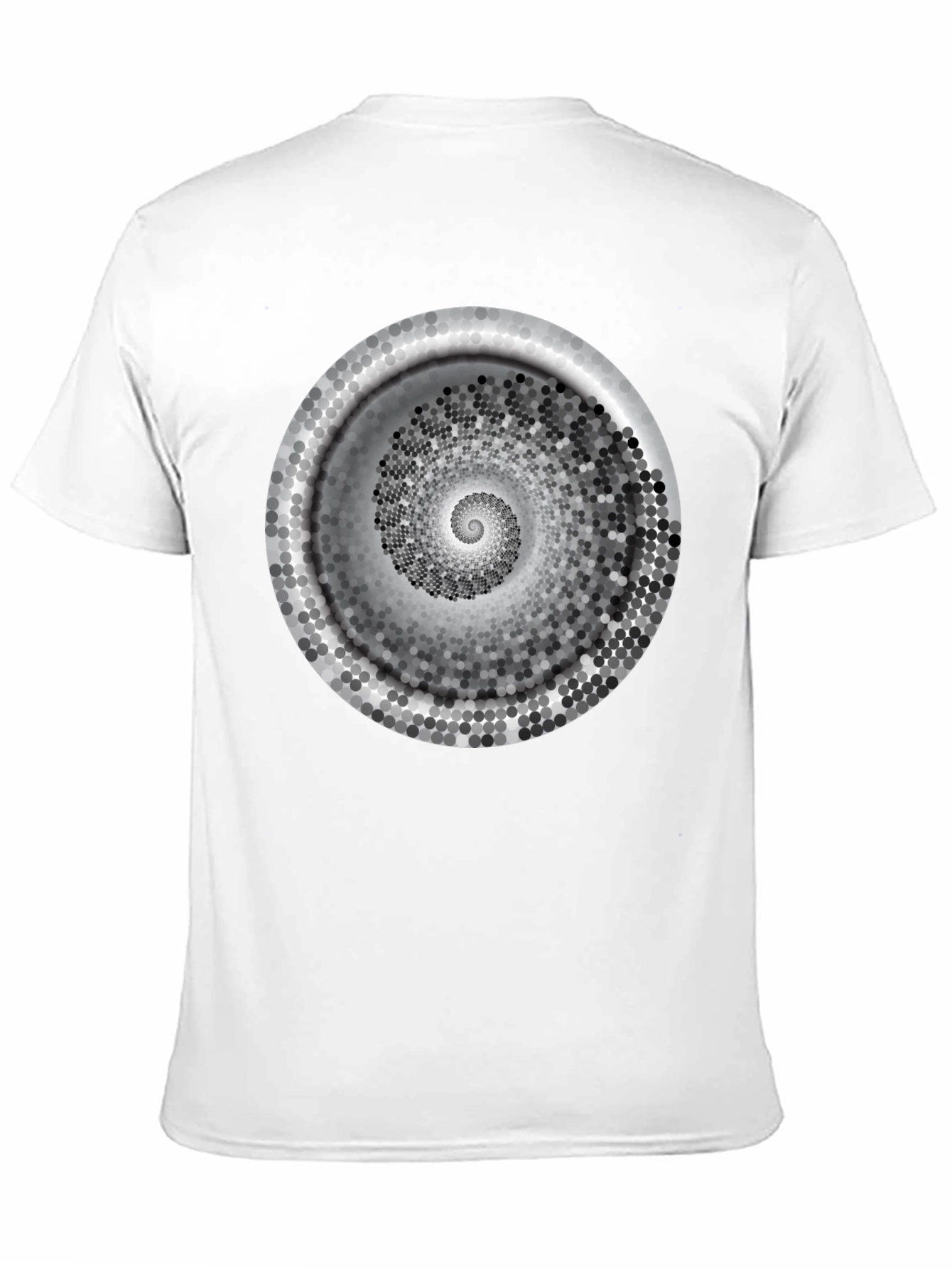 Hypnotic Spiral Graphic Tee - Modern Black T-Shirt