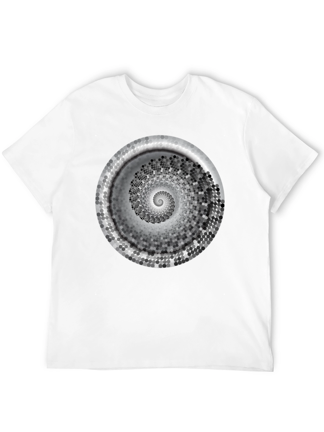 Hypnotic Spiral Graphic Tee - Modern Black T-Shirt