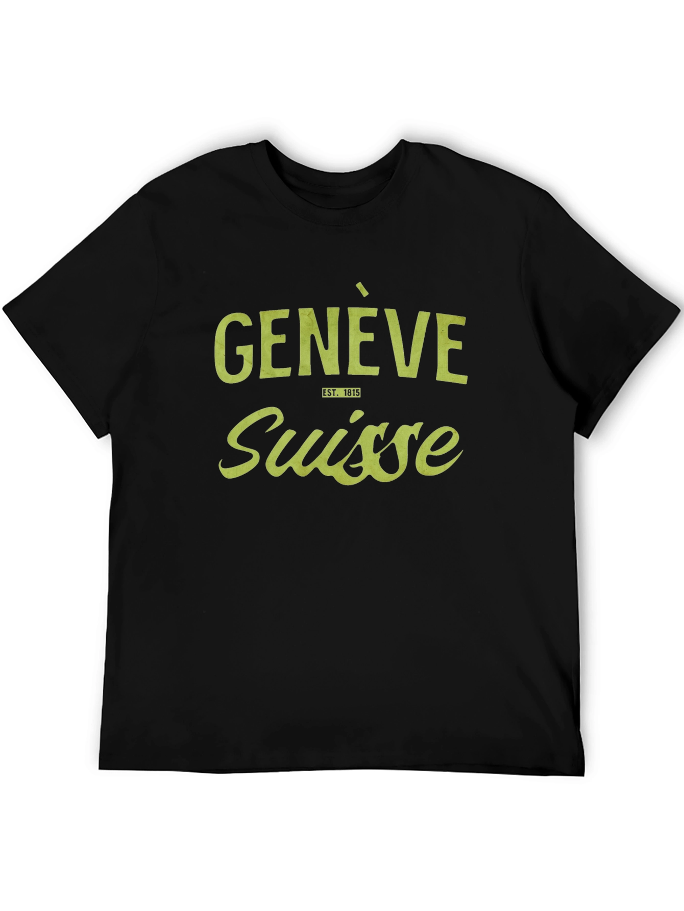 Genève Suisse T-Shirt - Est. 1815 - Black