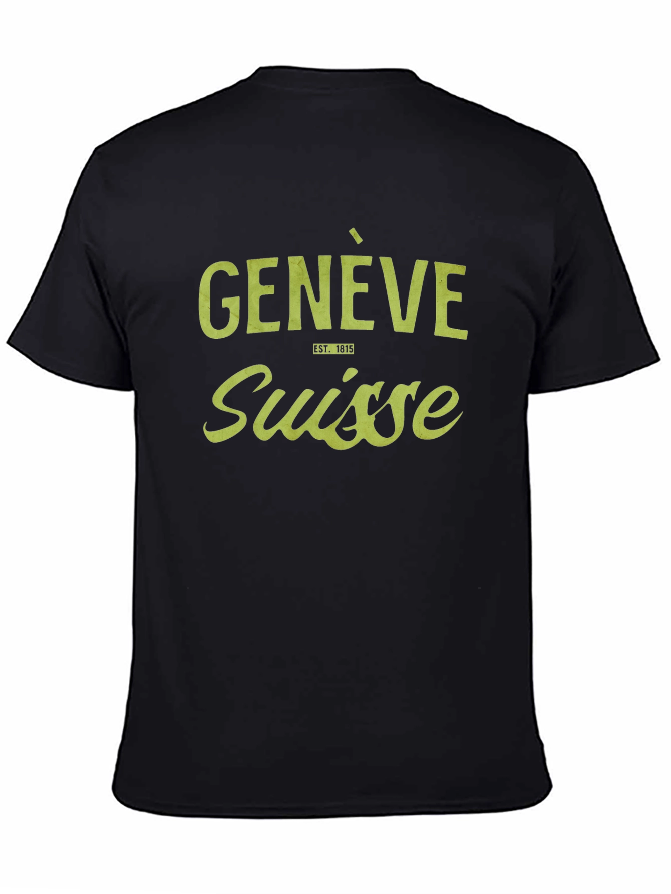 Genève Suisse T-Shirt - Est. 1815 - Black