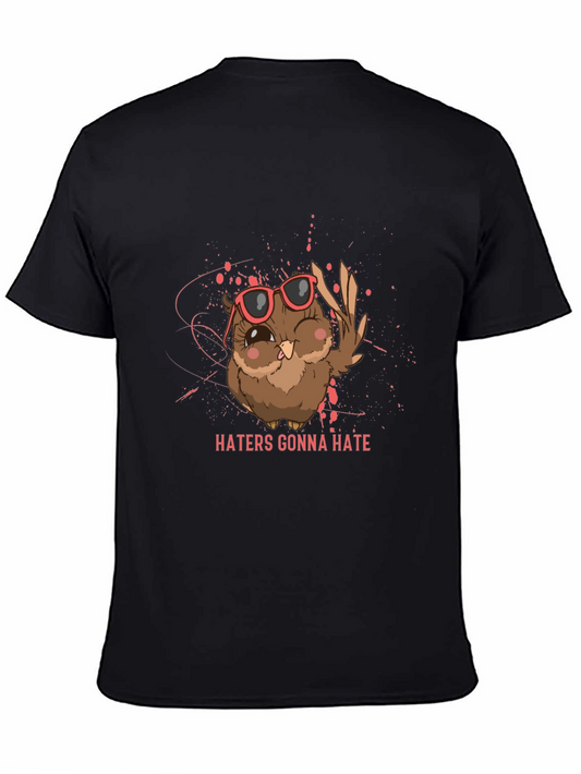 Haters Gonna Hate Owl T-Shirt - Funny Graphic Tee