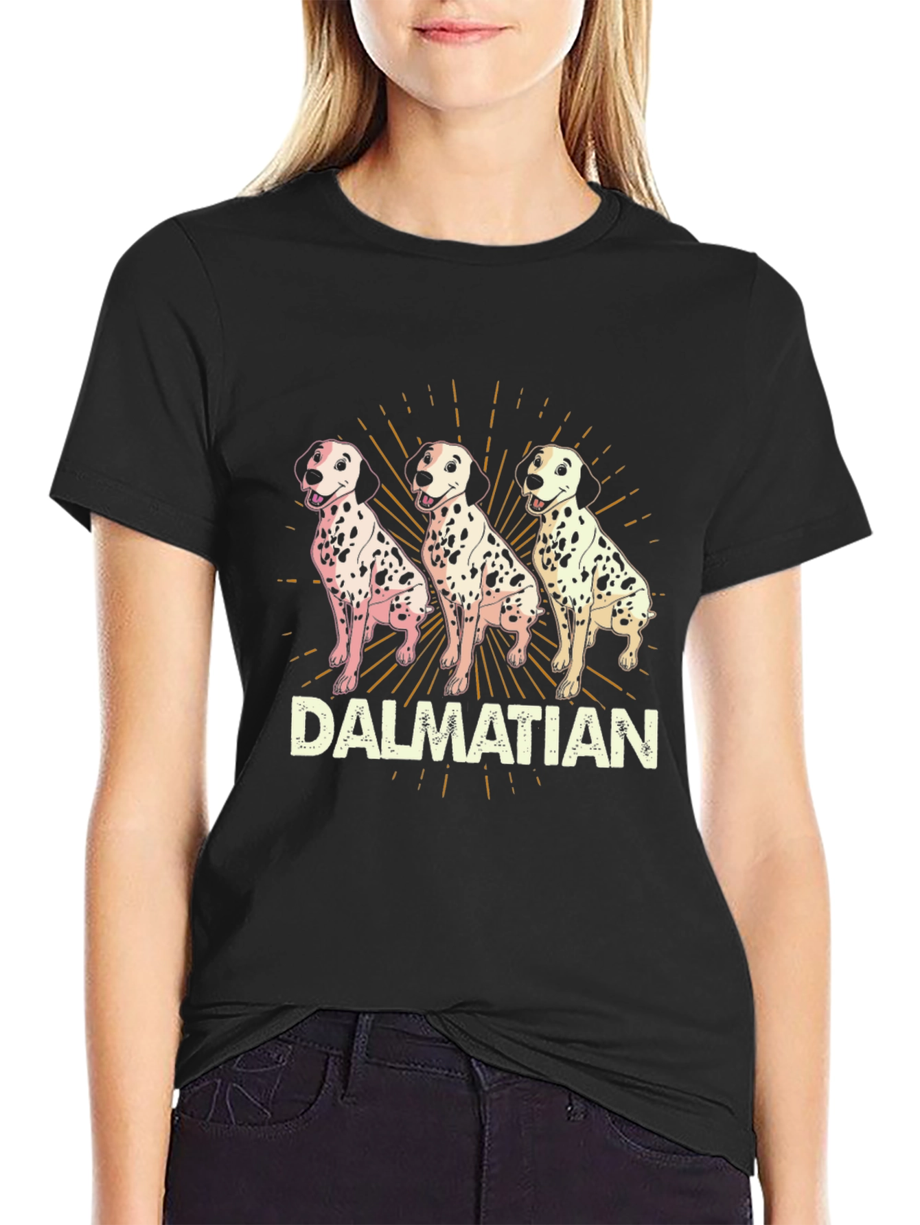 Dalmatian Dog Graphic Print T-Shirt