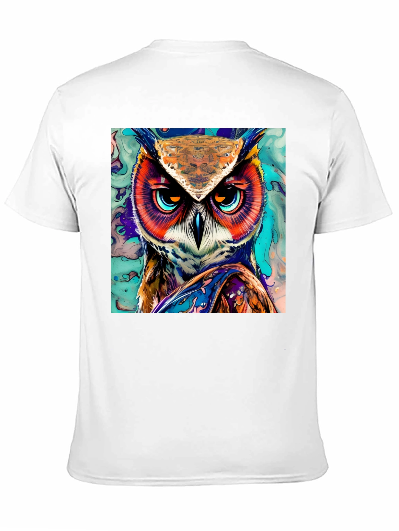 Owl Art Graphic Print T-Shirt