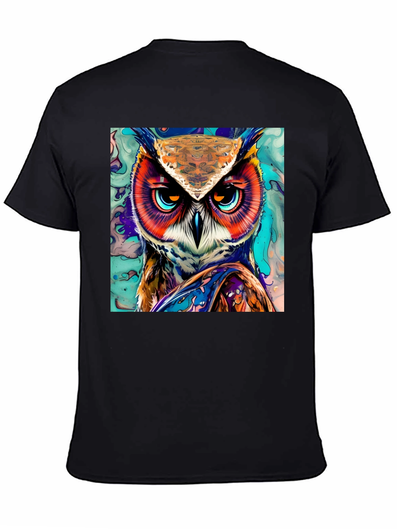Owl Art Graphic Print T-Shirt