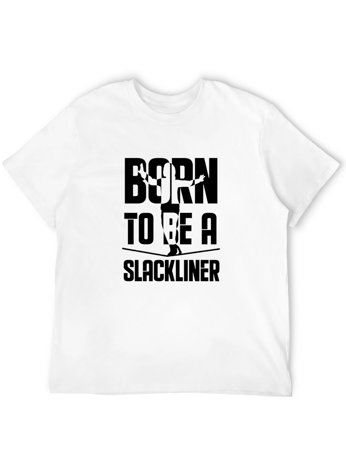 Born to be a Slackliner Black T-Shirt