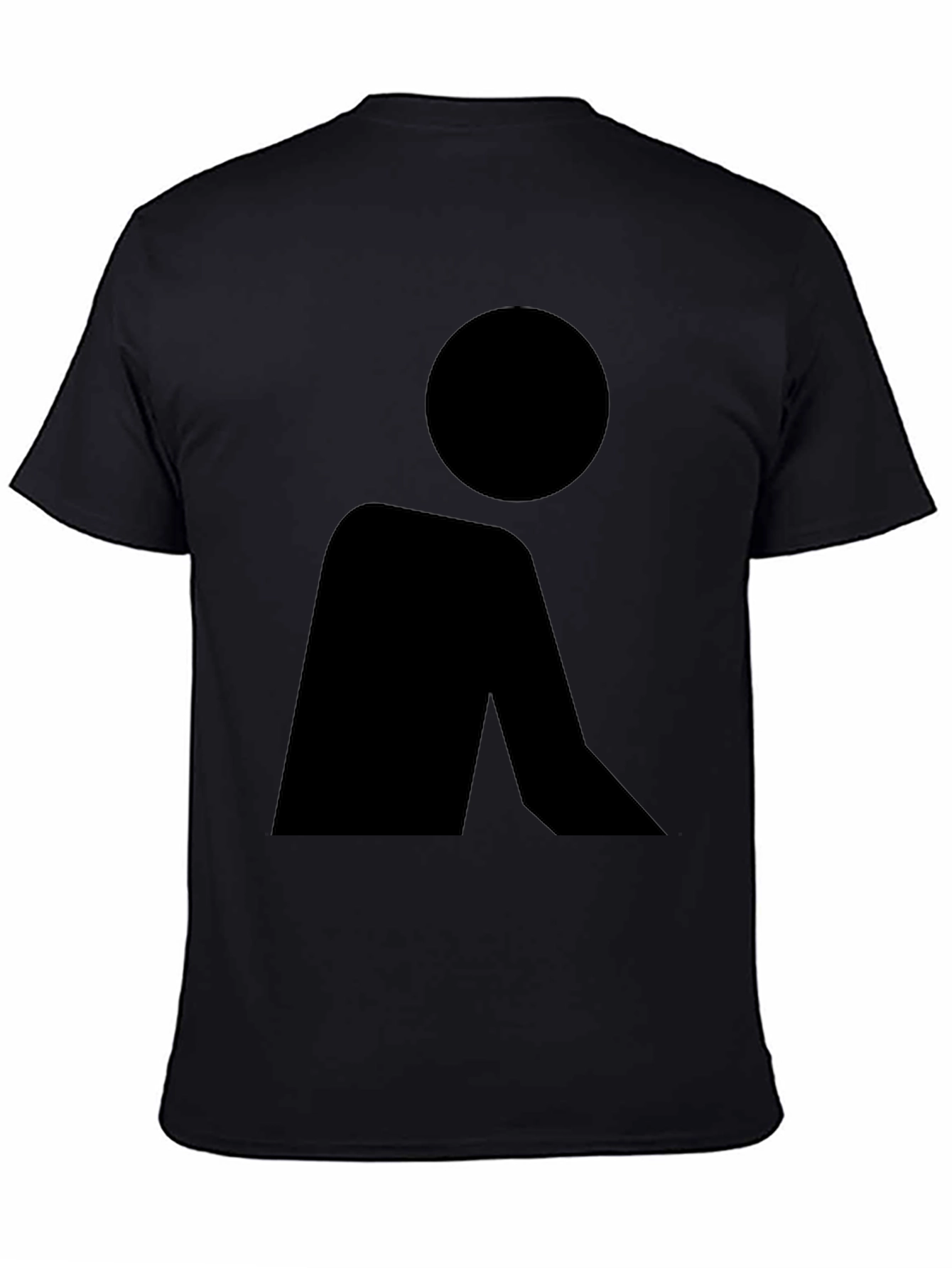 Abstract Human Figure Black Graphic T-Shirt