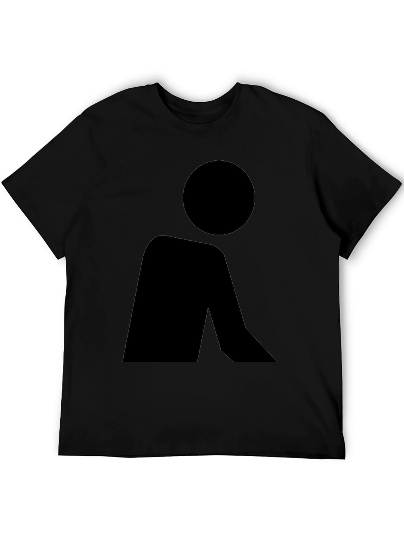 Abstract Human Figure Black Graphic T-Shirt