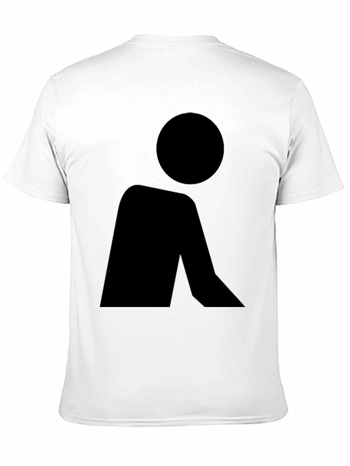 Abstract Human Figure Black Graphic T-Shirt
