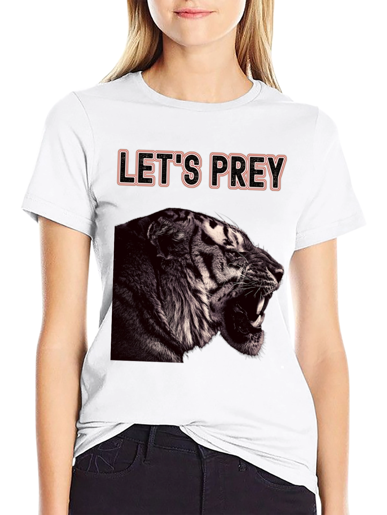 Lets Prey Tiger Graphic Tee - Black