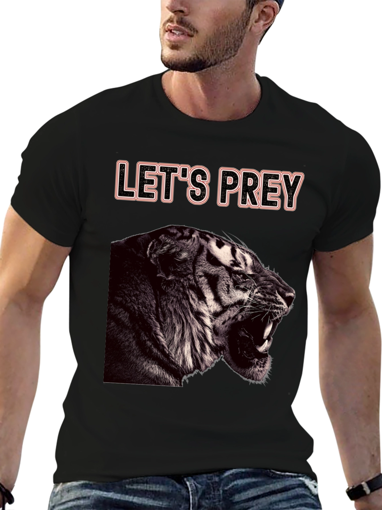 Lets Prey Tiger Graphic Tee - Black