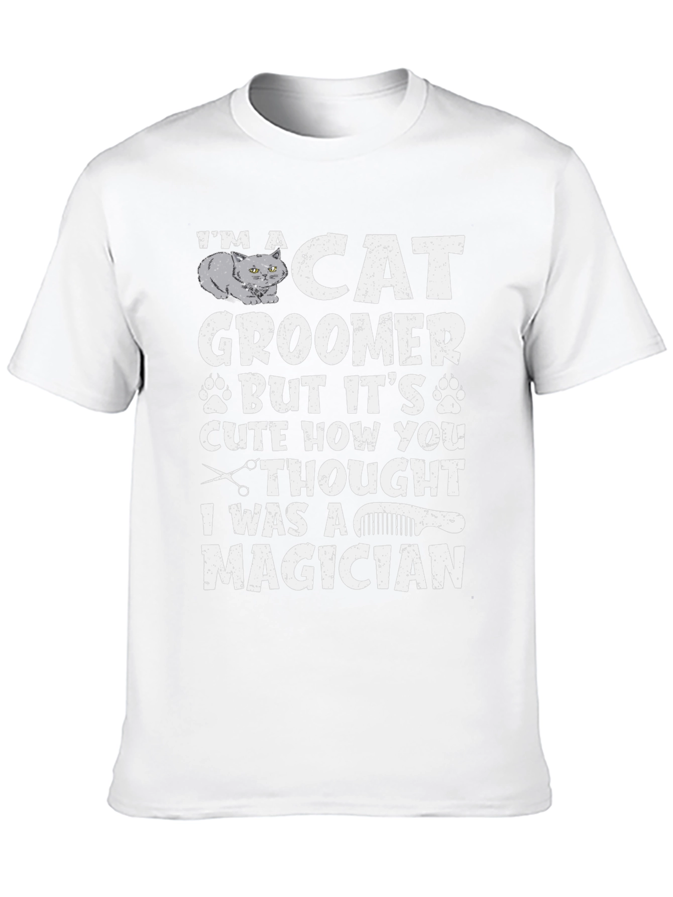 Cat Groomer Magician T-Shirt Funny Pet Salon Gift