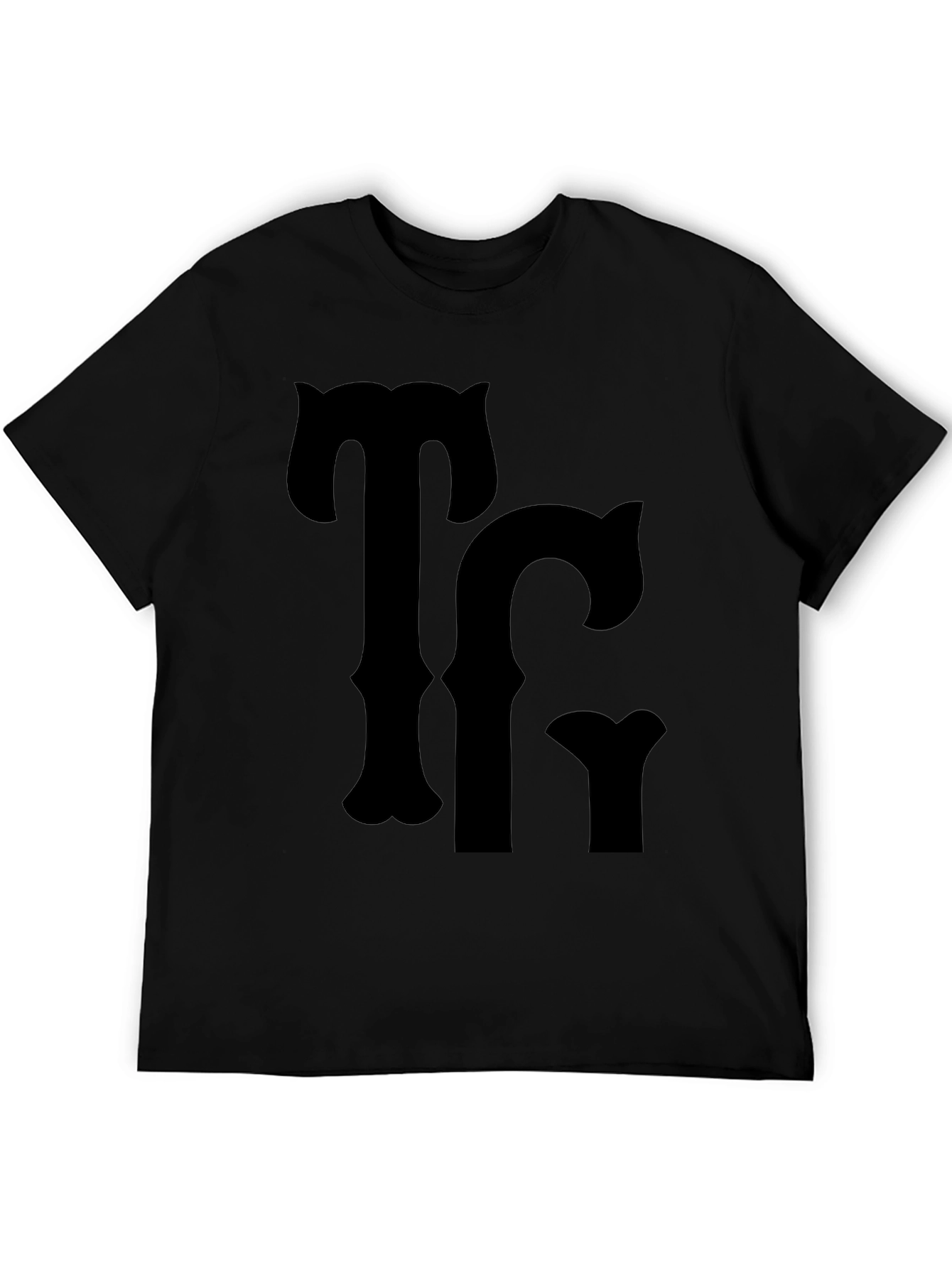 Bold Black T-Shirt with TC Graphic