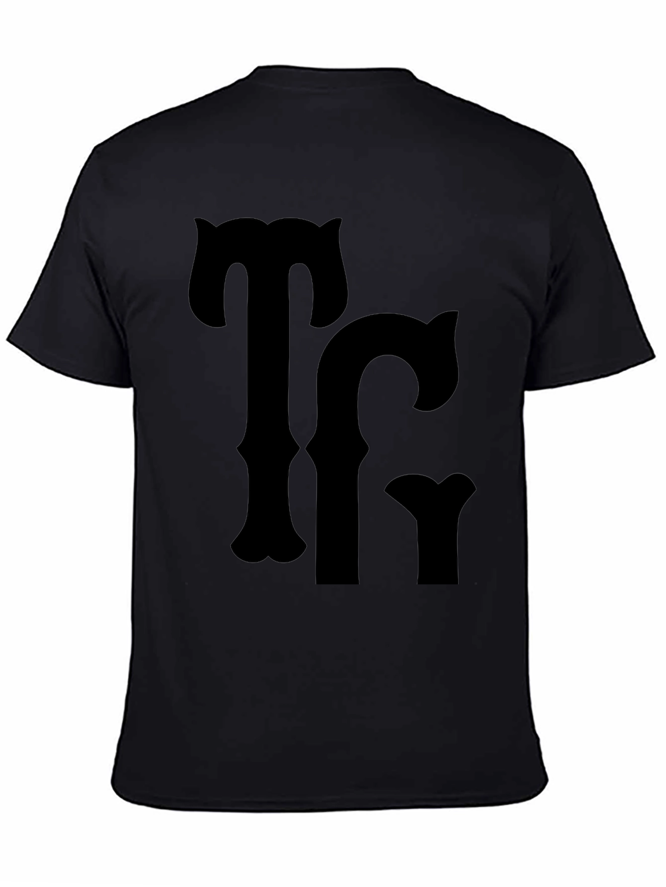 Bold Black T-Shirt with TC Graphic