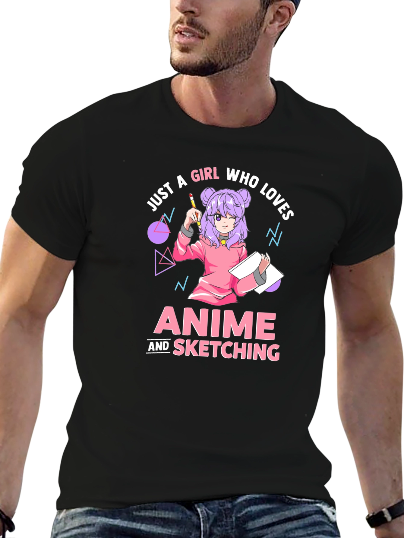 Anime and Sketching Girl T-Shirt