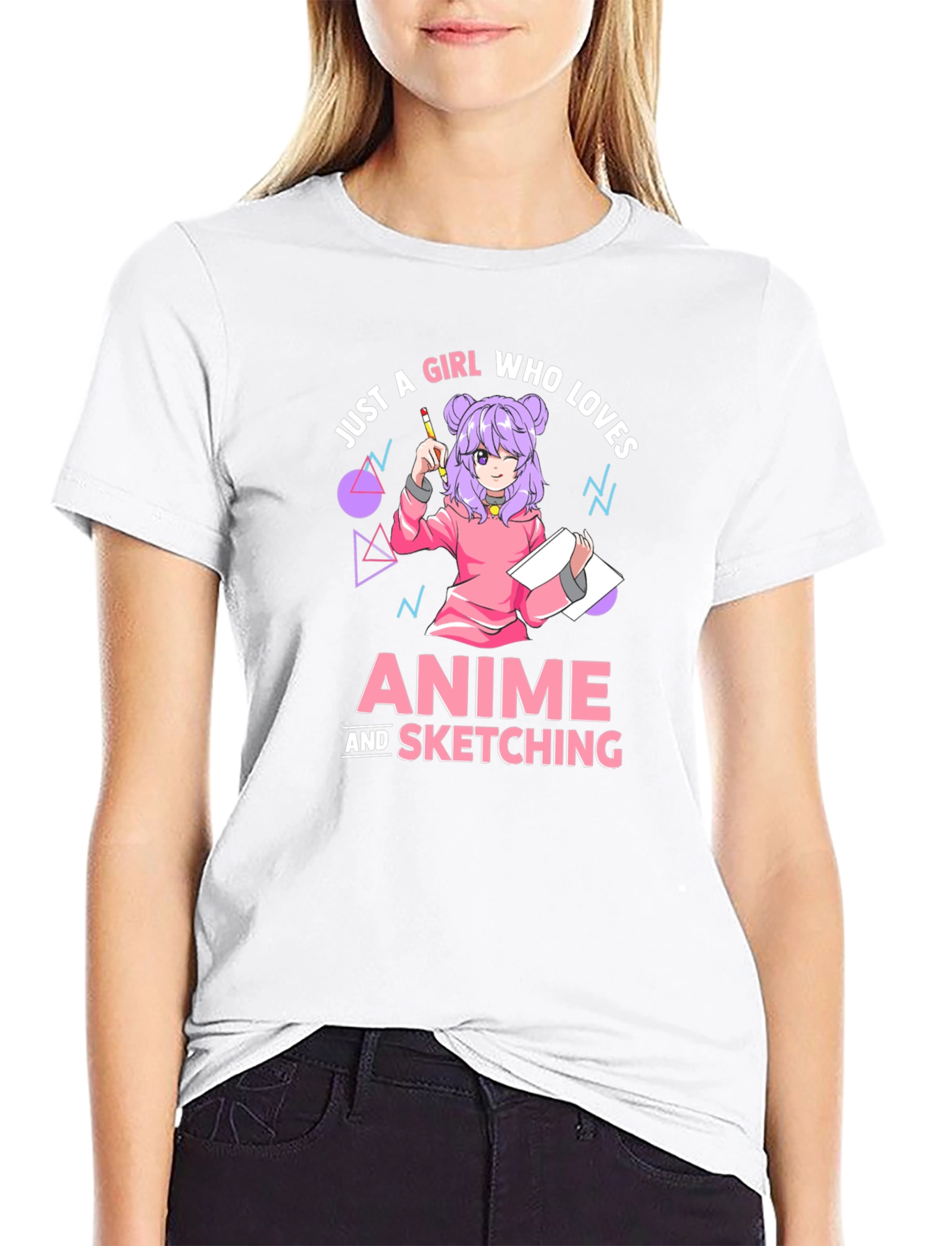 Anime and Sketching Girl T-Shirt