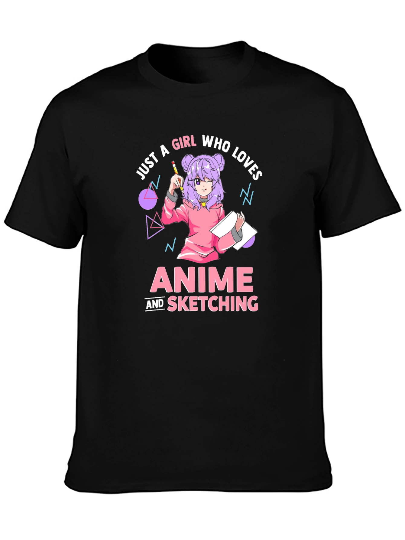 Anime and Sketching Girl T-Shirt