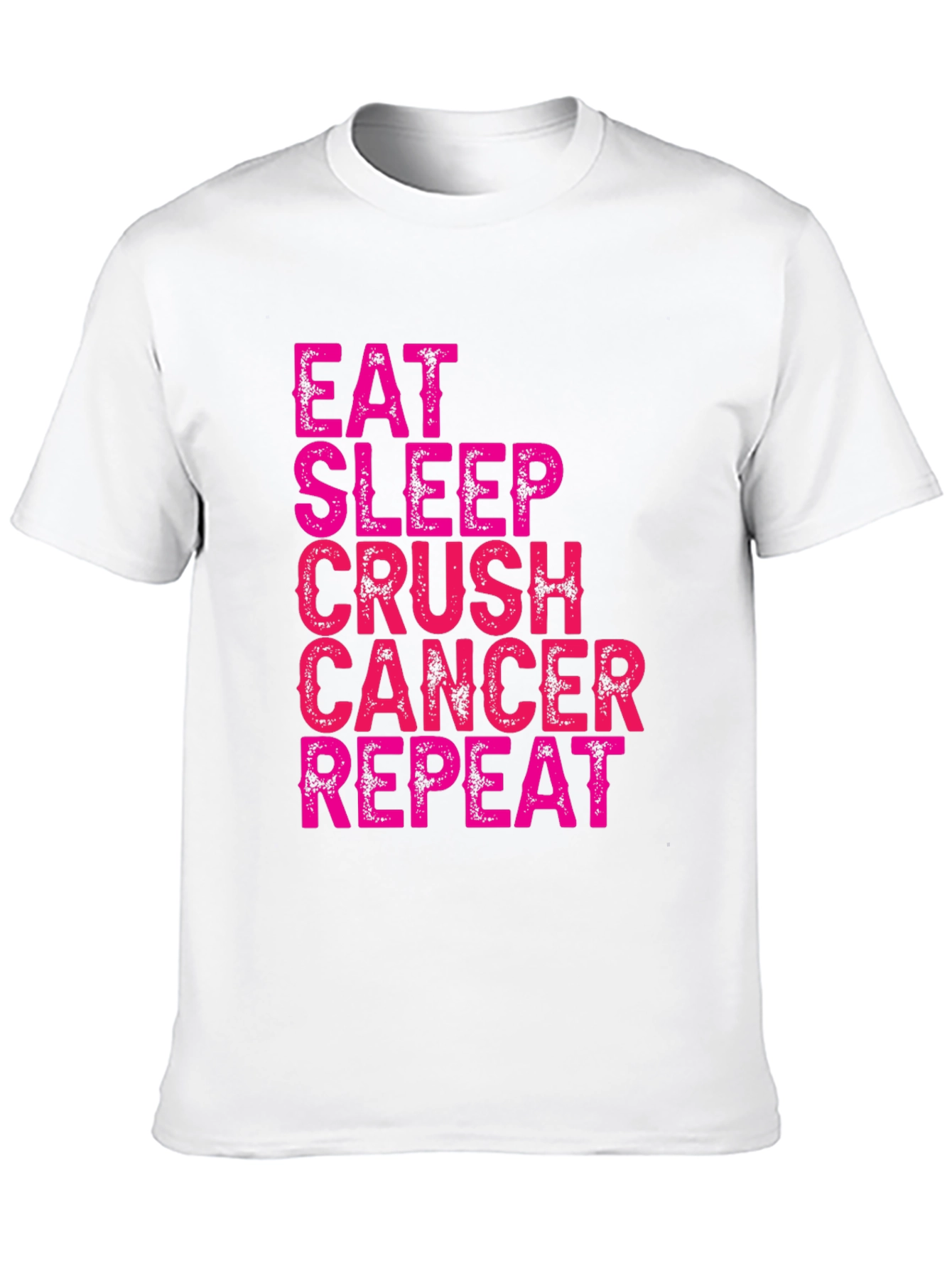 Eat Sleep Crush Cancer Repeat Black T-Shirt