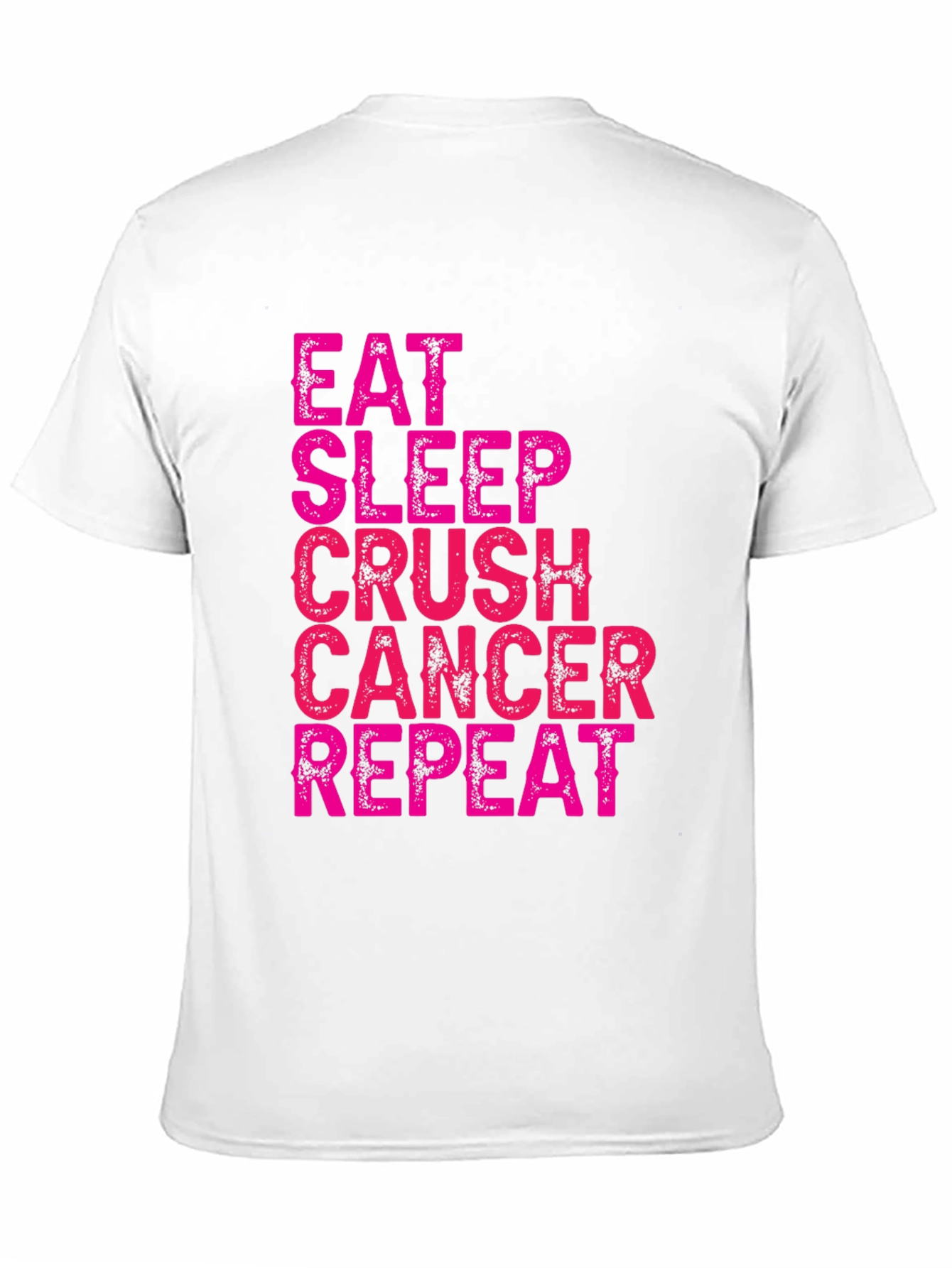 Eat Sleep Crush Cancer Repeat Black T-Shirt