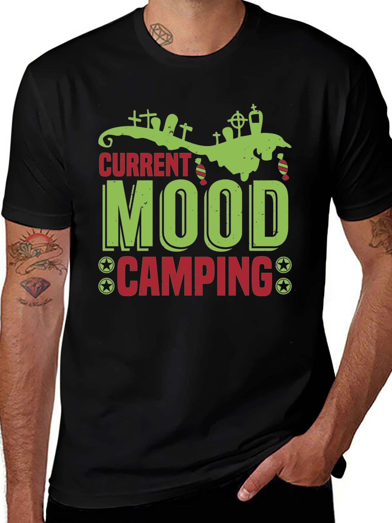 Current Mood Camping T-Shirt Halloween Theme
