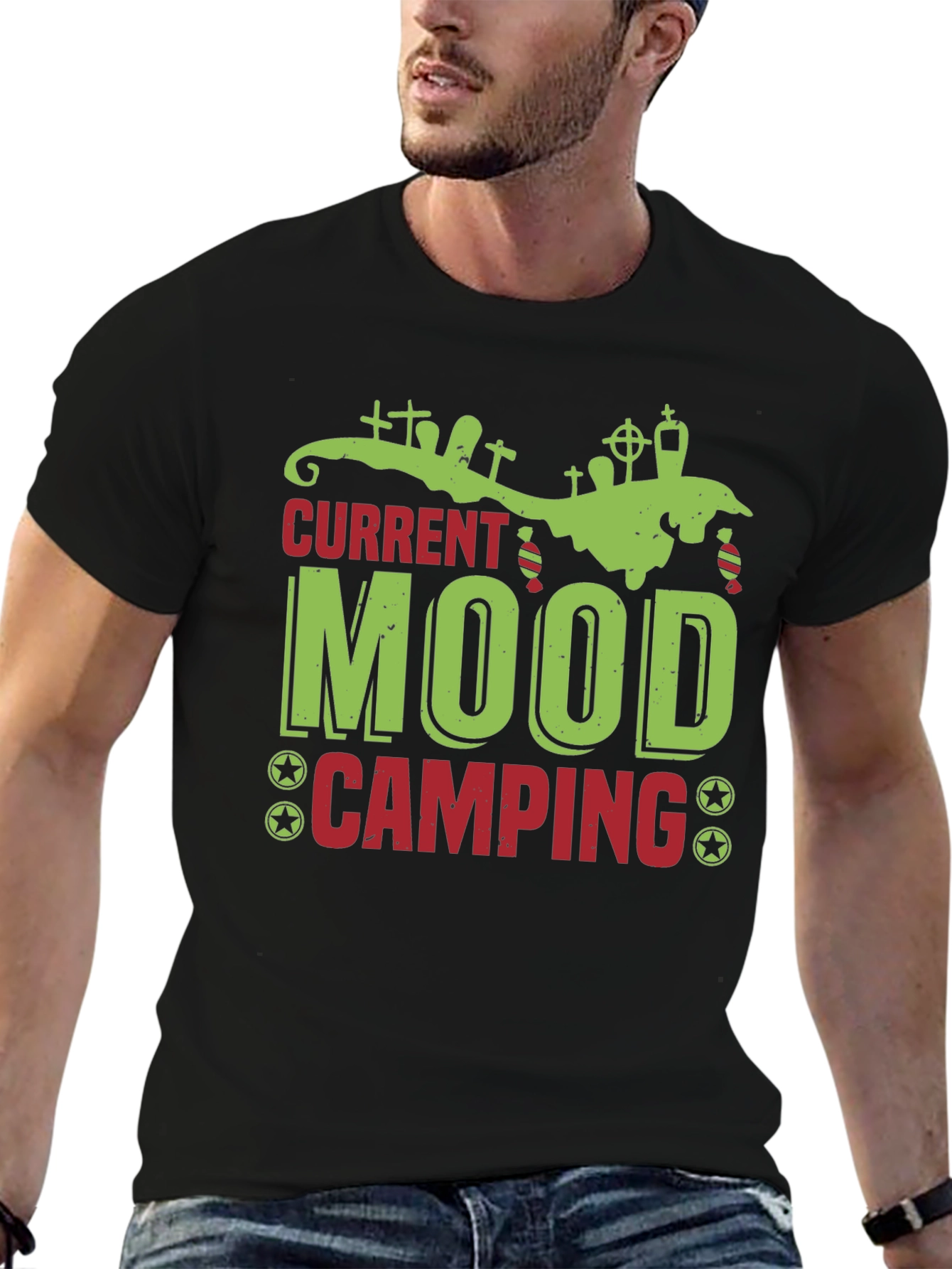 Current Mood Camping T-Shirt Halloween Theme