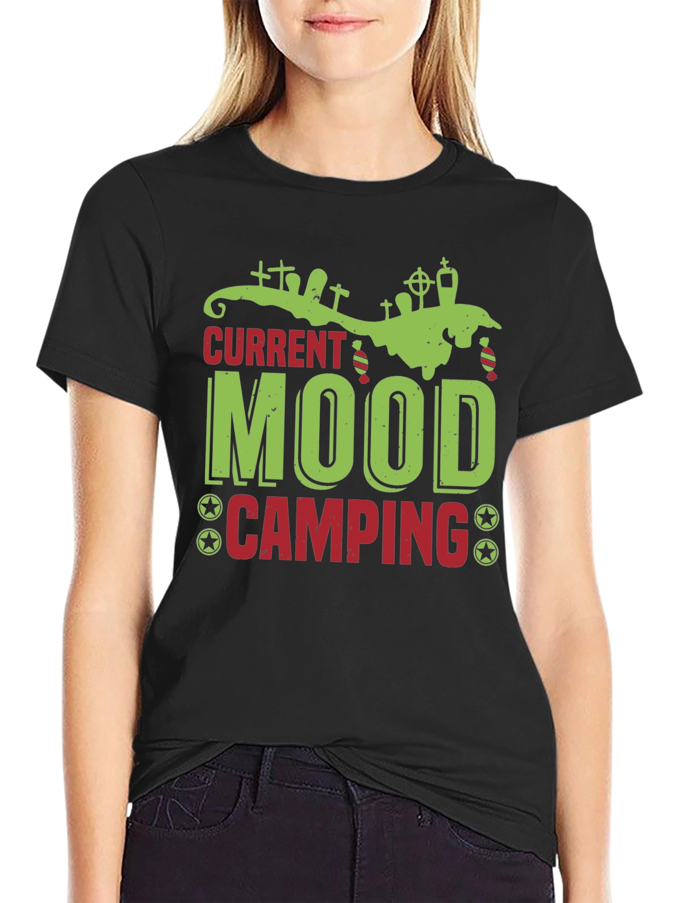 Current Mood Camping T-Shirt Halloween Theme