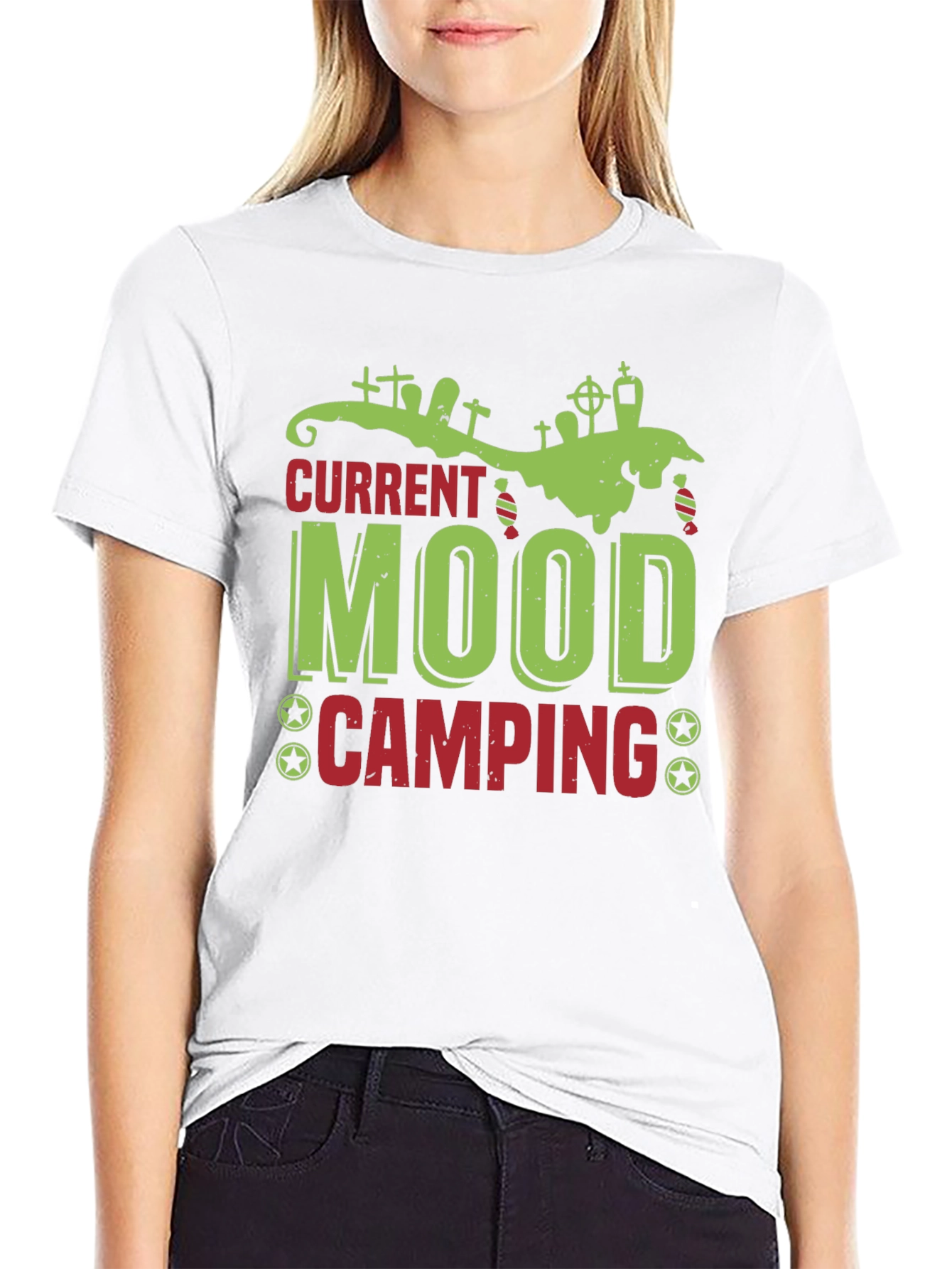Current Mood Camping T-Shirt Halloween Theme