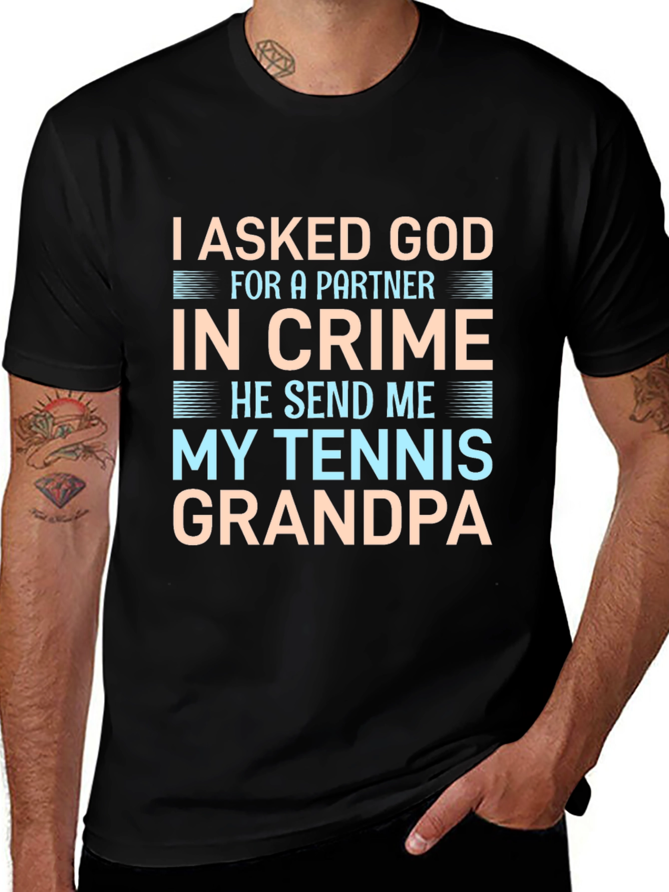 Tennis Grandpa Graphic T-Shirt