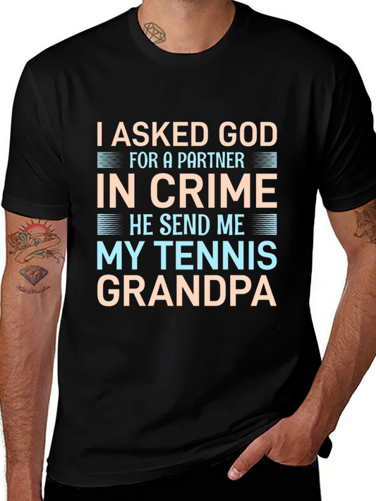 Tennis Grandpa Graphic T-Shirt
