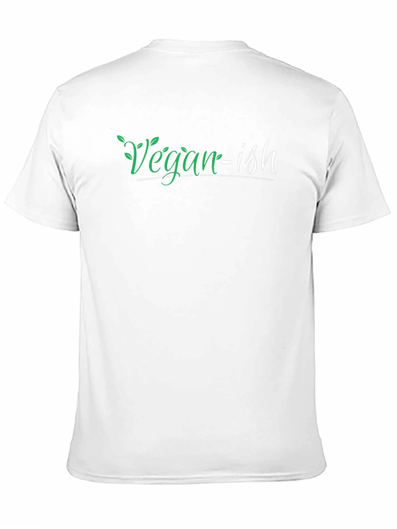 Vegan-ish T-Shirt - Green and White Graphic Tee