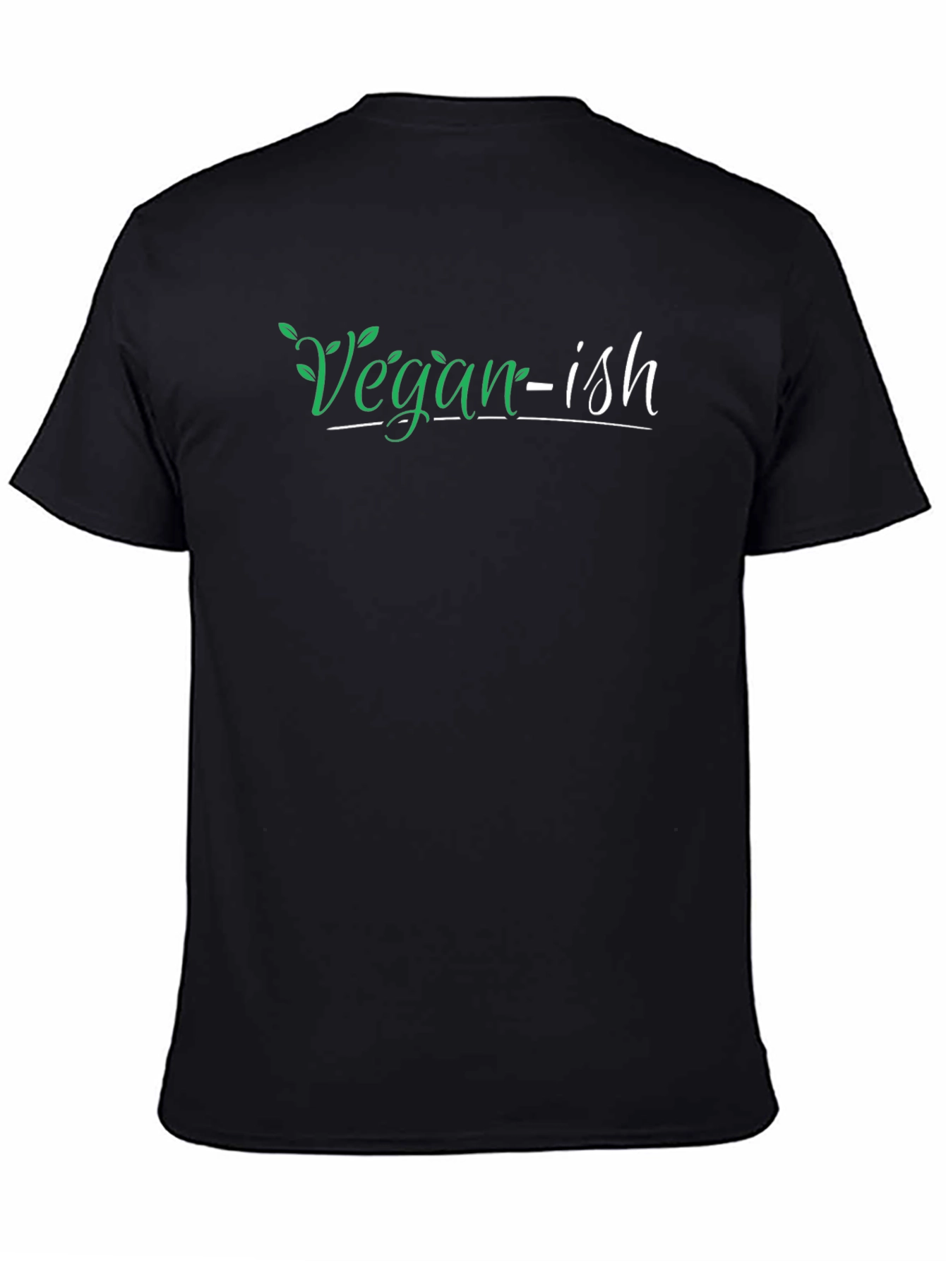 Vegan-ish T-Shirt - Green and White Graphic Tee