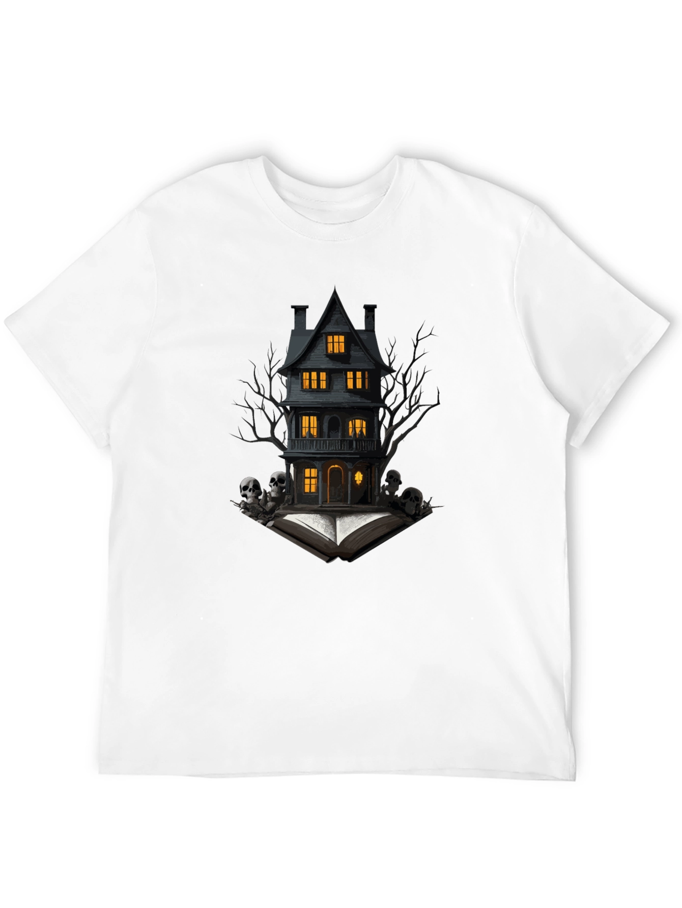 Spooky Haunted House Graphic Tee - Halloween Shirt