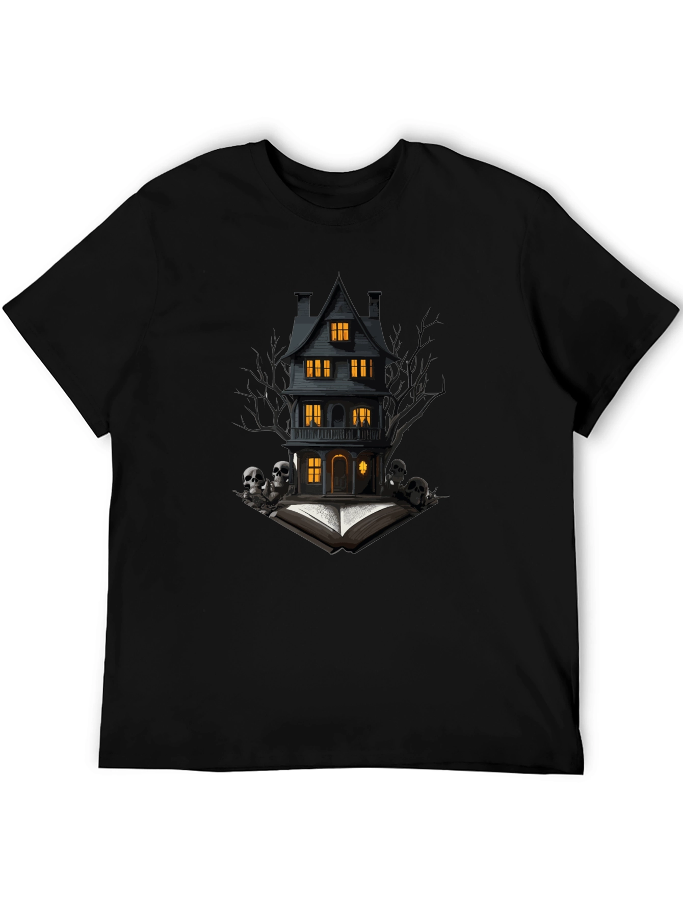 Spooky Haunted House Graphic Tee - Halloween Shirt