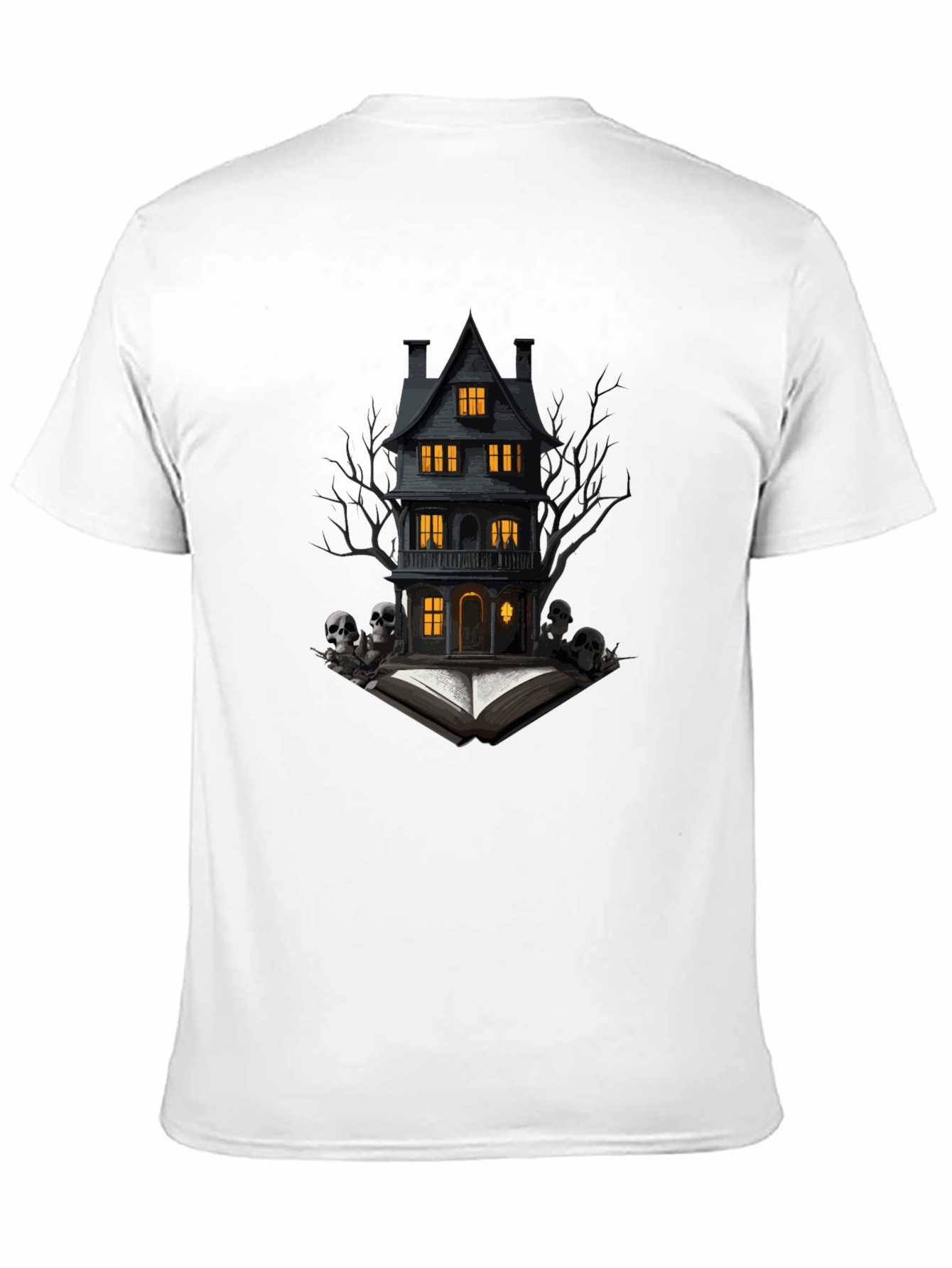 Spooky Haunted House Graphic Tee - Halloween Shirt
