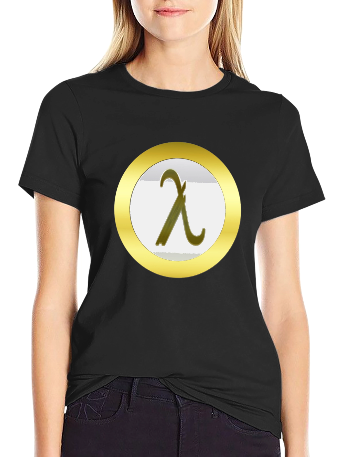 Lambda T-Shirt - Black - Greek Letter
