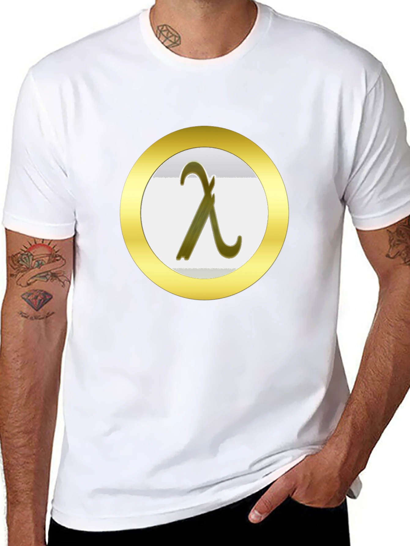 Lambda T-Shirt - Black - Greek Letter