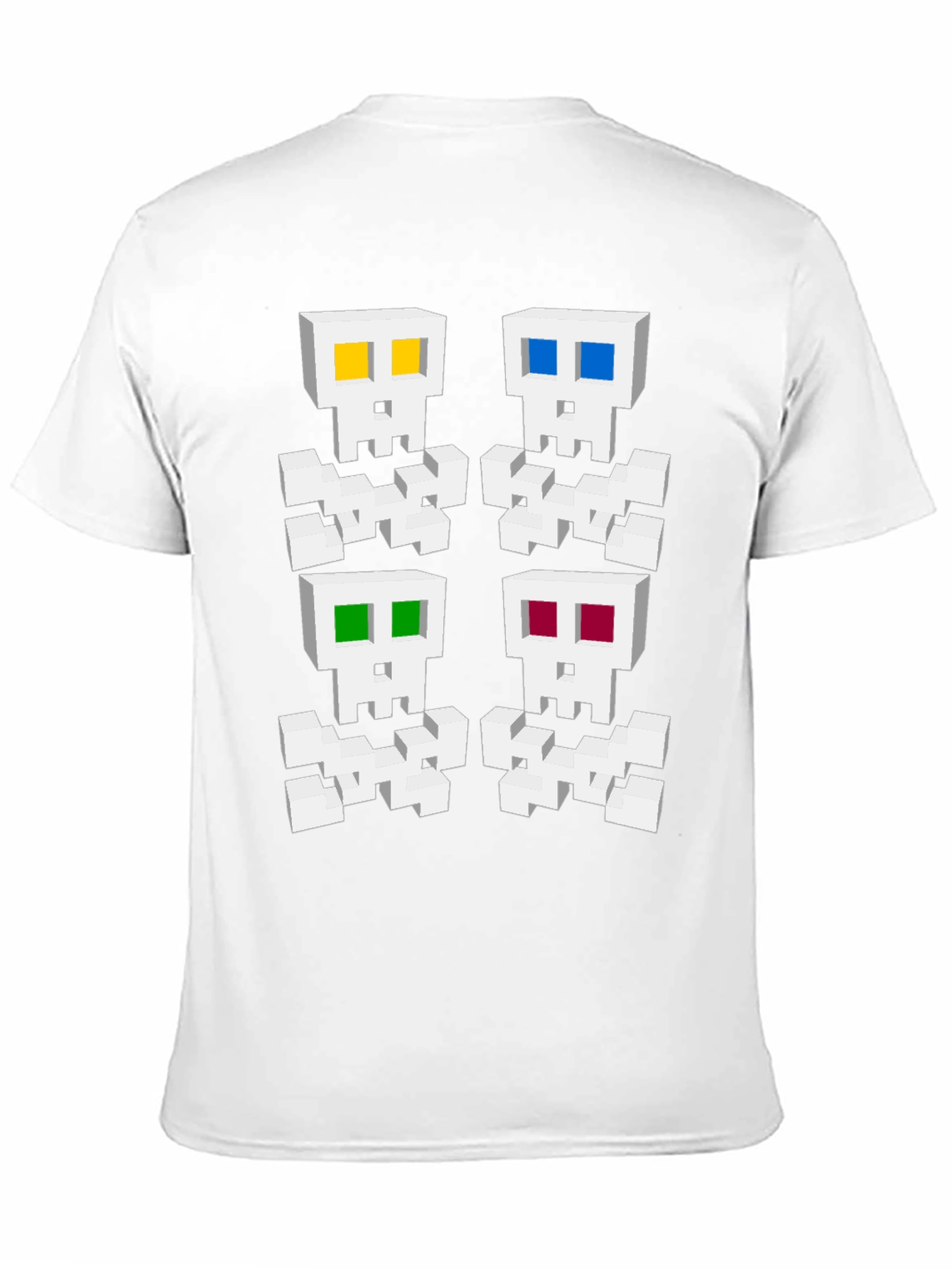Pixelated Skull Graphic Tee - Unique Gamer Style