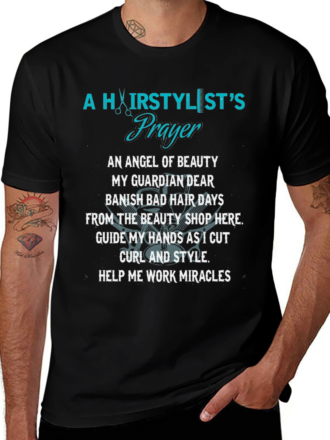 Hairstylists Prayer Graphic T-Shirt