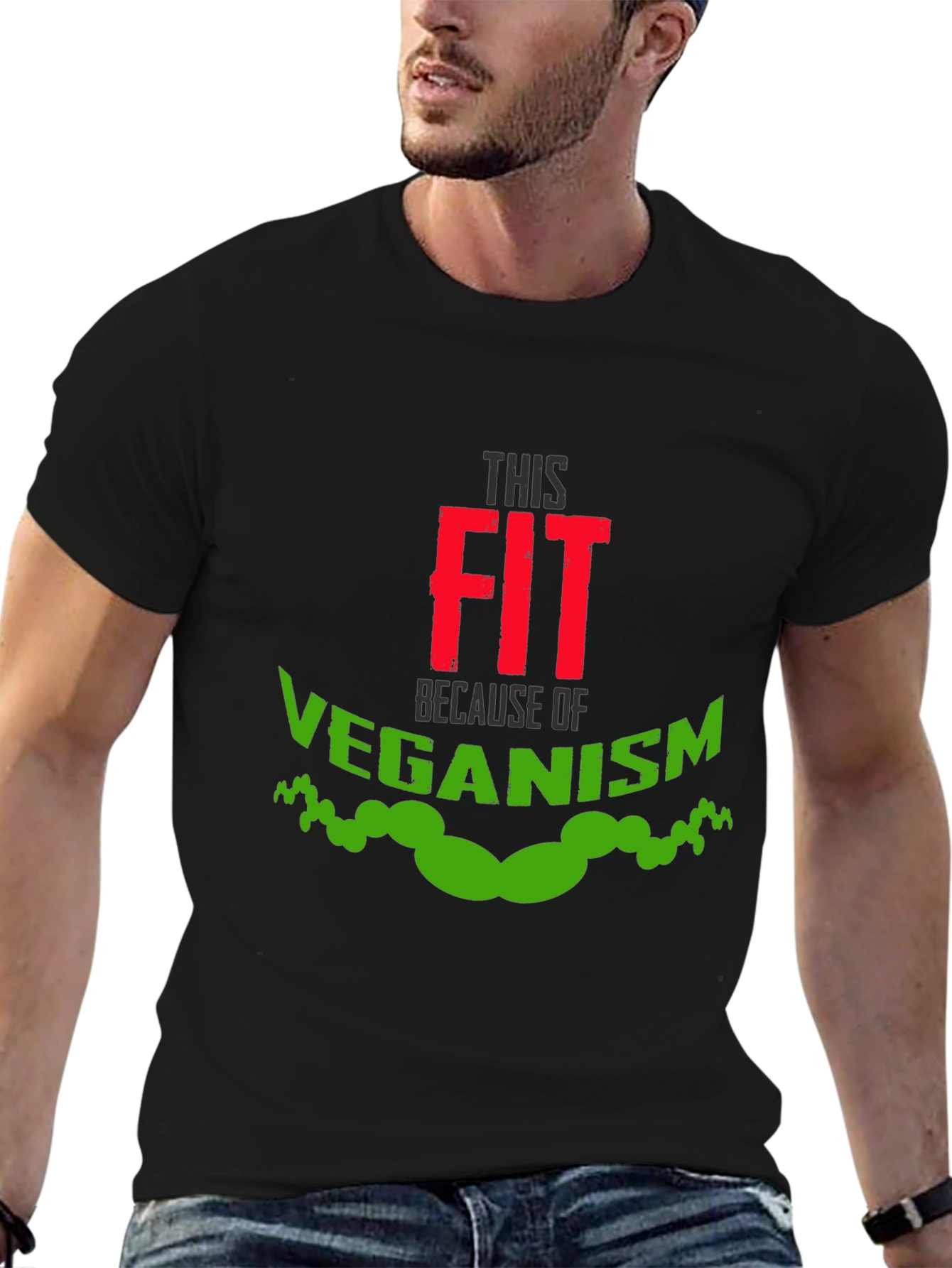 Vegan Fit T-Shirt - Mens Black Tee
