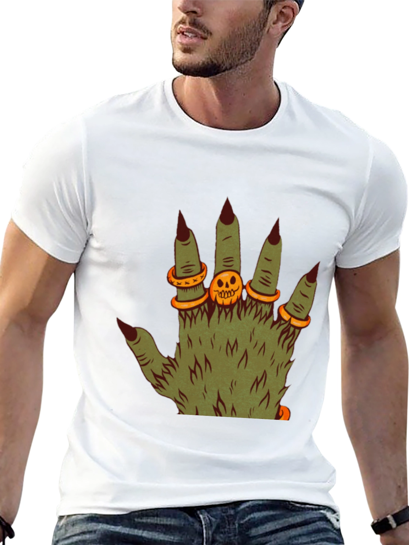 Monster Hand Halloween T-Shirt - Spooky Season Apparel