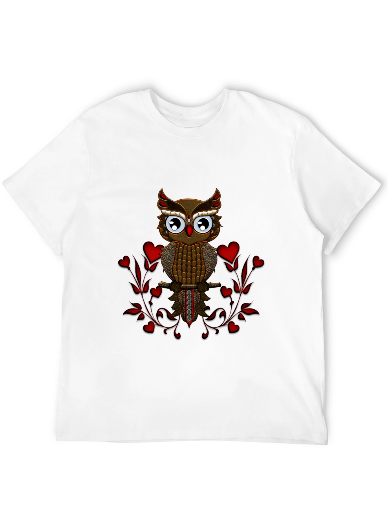 Owl Heart T-Shirt - Graphic Print Tee