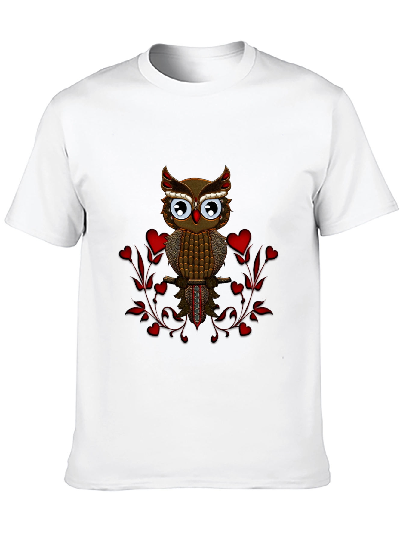Owl Heart T-Shirt - Graphic Print Tee