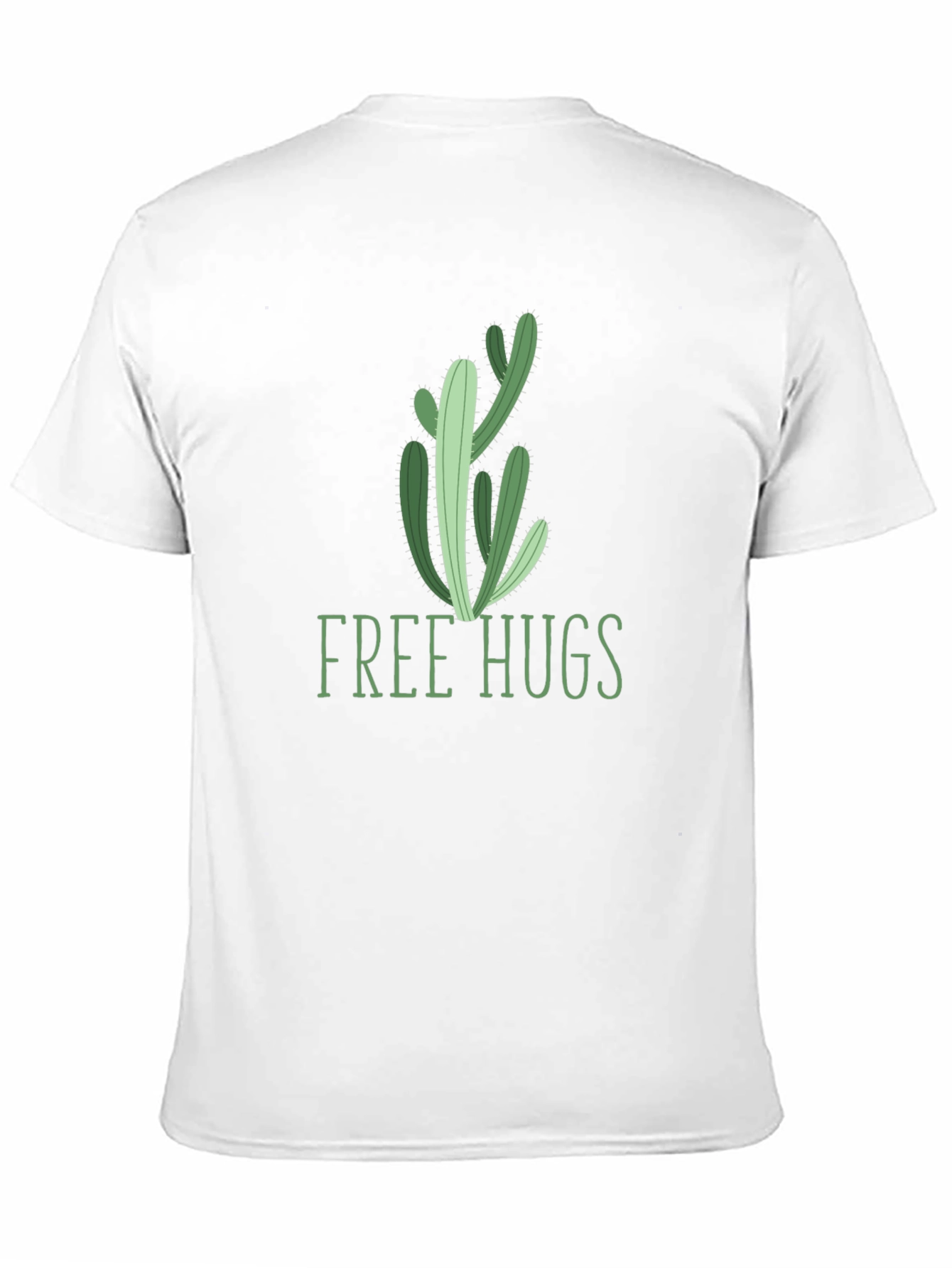 Free Hugs Cactus Graphic Tee - Unisex Cotton T-Shirt