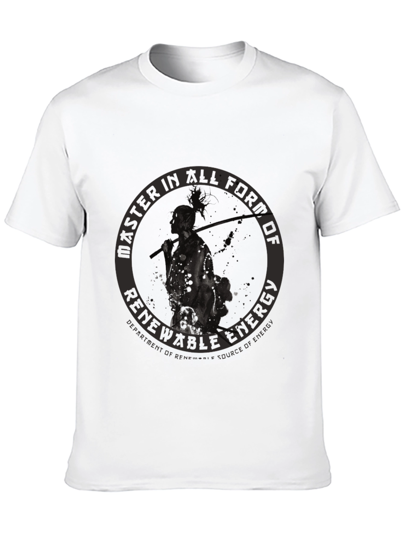 Renewable Energy Graphic Print Black T-Shirt